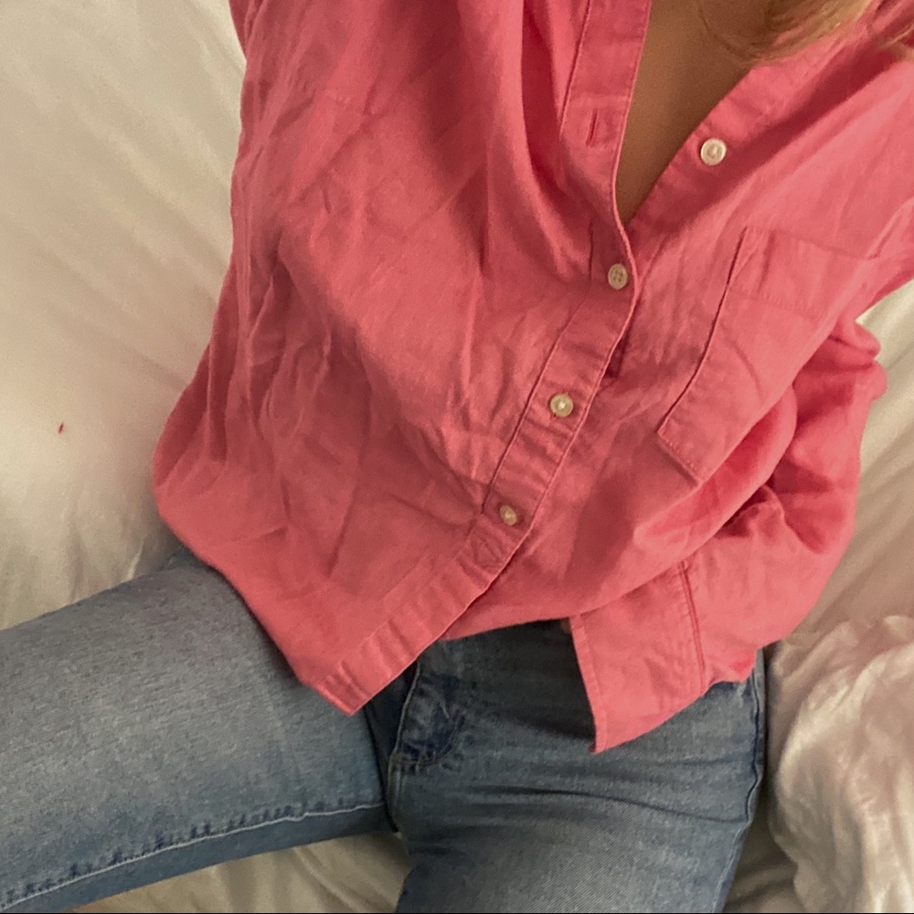 Pink button down